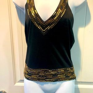 Black dressy halter top